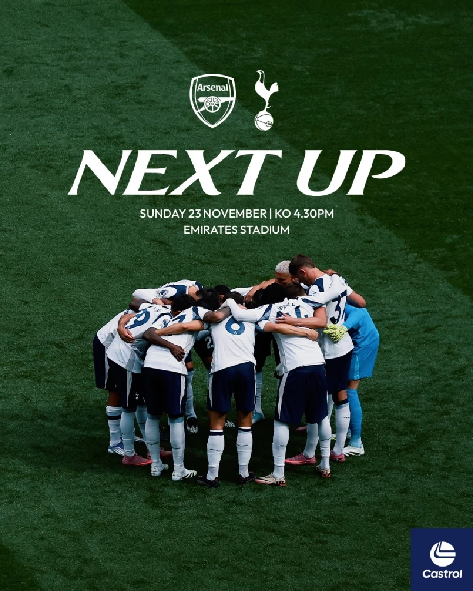 โปรแกรมพรีเมียร์ลีก อังกฤษ วันที่ 22 -25 พ.ย.68 บิ๊กแมตซ์ อาร์เซนอล VS สเปอร์ส