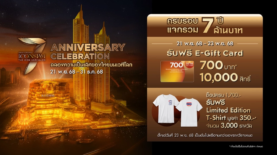 ไอคอนสยาม จัด 'Amazing Thailand Countdown 2026' กระตุ้นท่องเที่ยวไทยท้ายปี