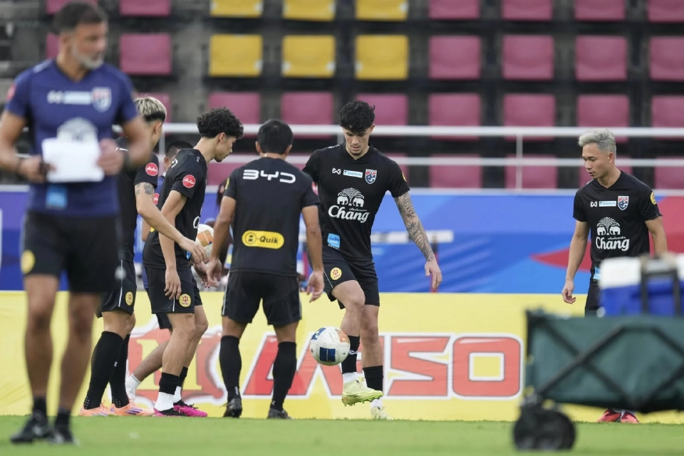 บรรยากาศการซ้ม ไทย ก่อนดวล สิงคโปร์