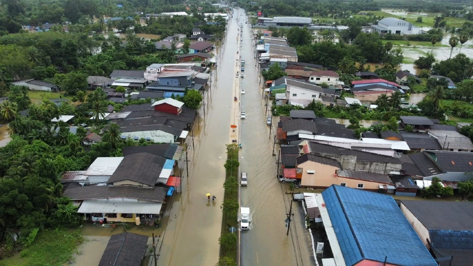 ฝนตกหนัก น้ำท่วมอำเภอรัตภูมิ จังหวัดสงขลา 
