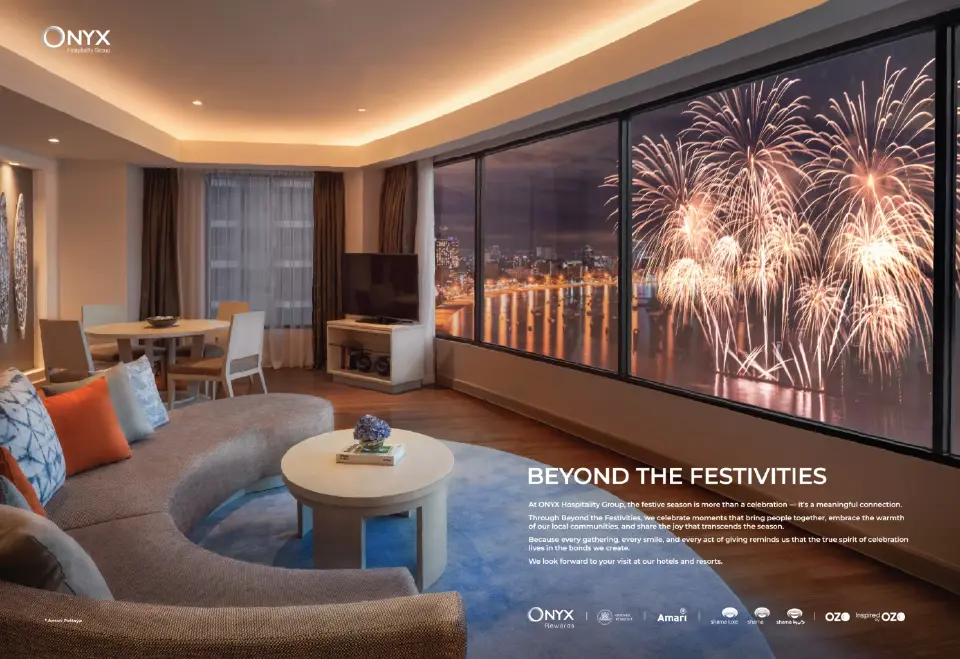 ฉลองปีใหม่ 4 สไตล์ กับ ONYX Hospitality พักหรู สนุก หรืออบอุ่นเหมือนบ้าน