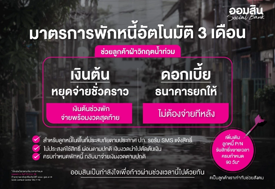 แบงก์ชาติรวมมาตรการช่วยเหลือลูกหนี้ที่ได้รับผลกระทบน้ำท่วมภาคใต้