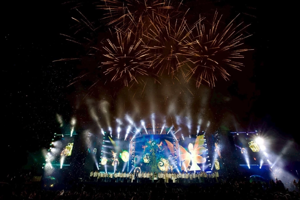 เคาท์ดาวน์พะเยา เนรมิตกว๊านพะเยา พลุ โดรน ทุ่งดอกไม้แสงสีตระการตา