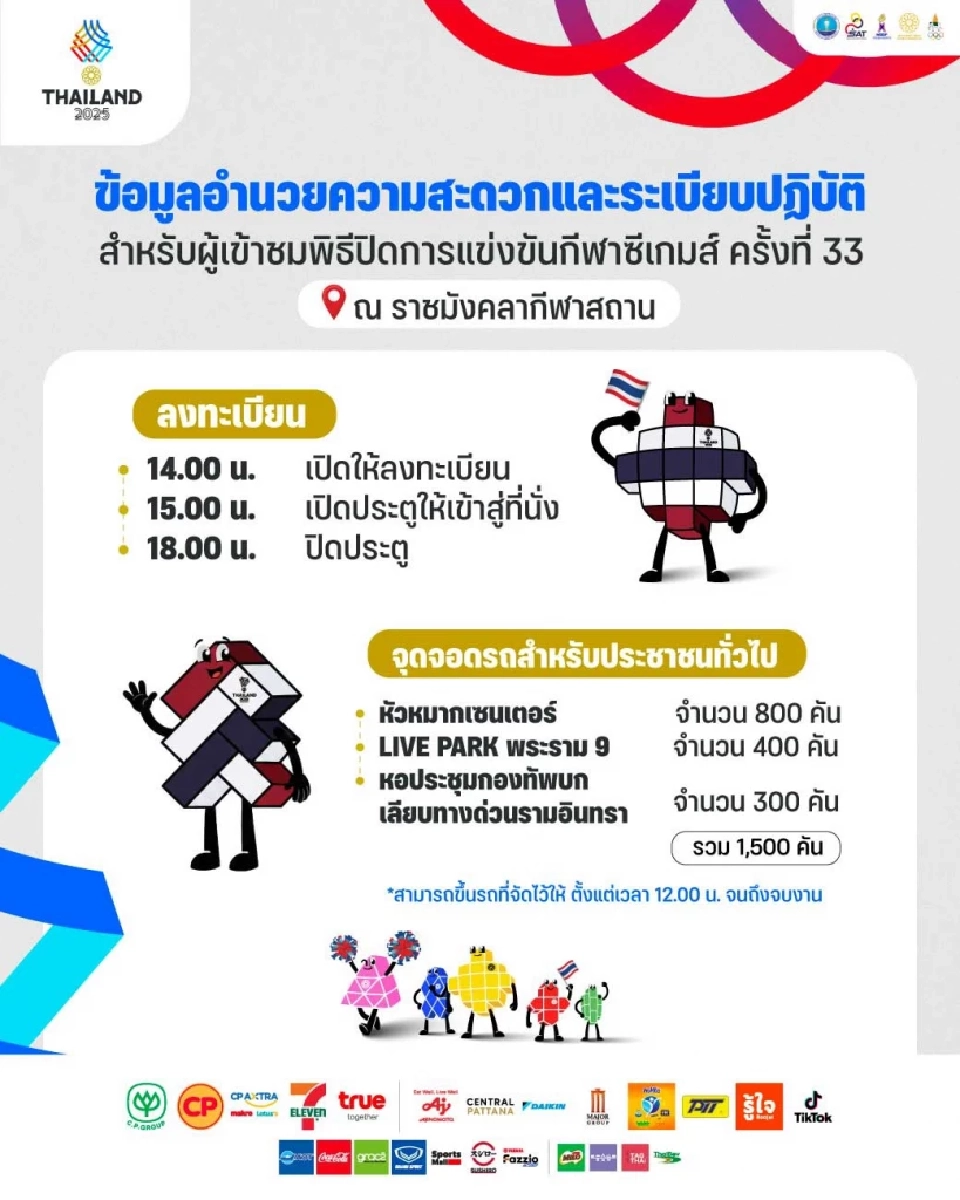 พิธีปิดกีฬาซีเกมส์ 2025 