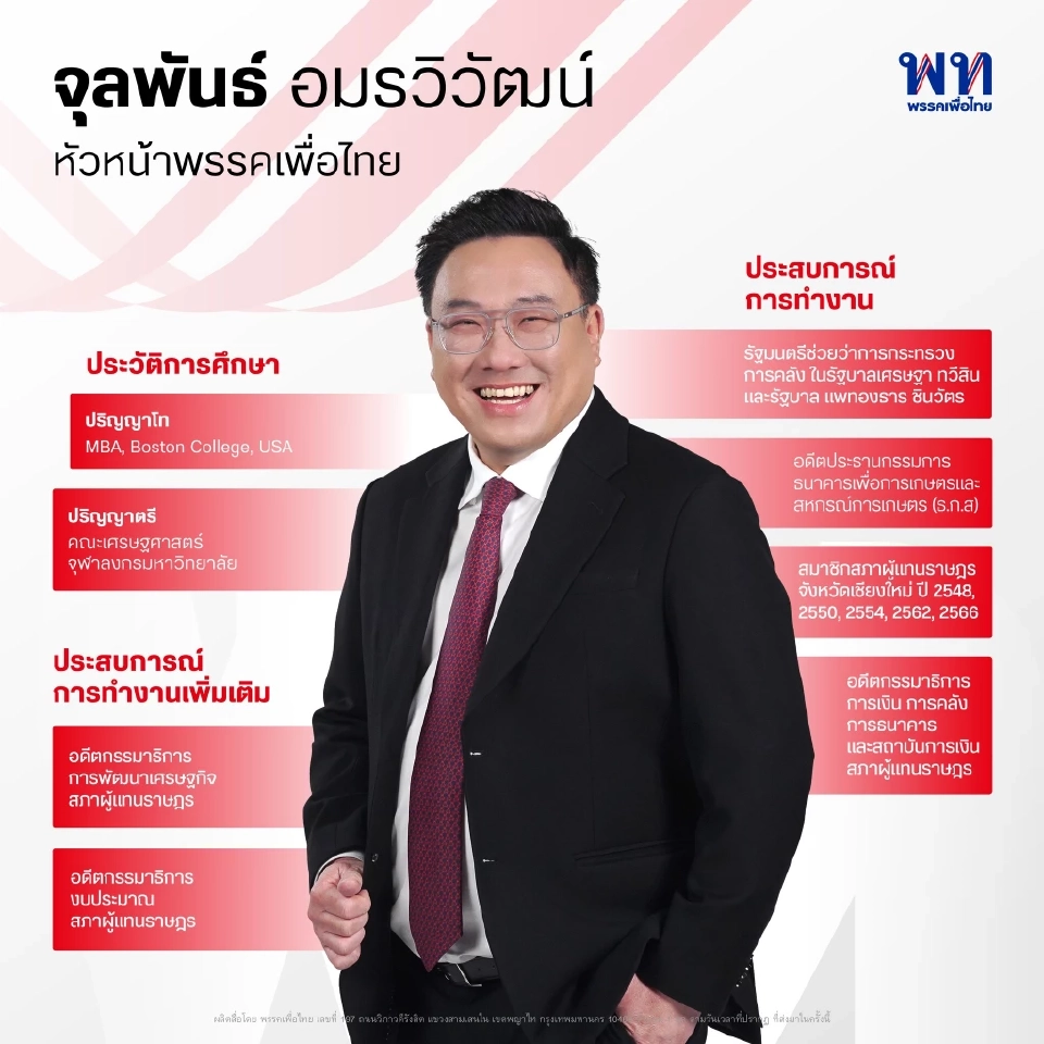 เปิดประวัติ 3 แคนดิเดตนายกฯ เพื่อไทย “ยศชนัน-จุลพันธ์-สุริยะ”