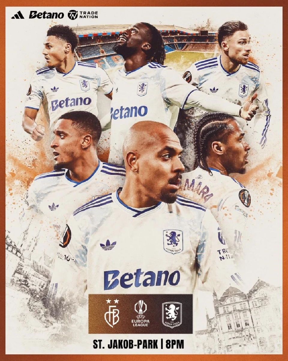 โปรแกรมถ่ายทอดสดฟุตบอลยูฟ่า ยูโรปา ลีก บาเซิล พบ แอสตัน วิลล่า ด้าน ฟอเรสต์ เยือน อูเทร็คท์ เช็กช่องดูบอลสด ลิงก์ดูบอลออนไลน์