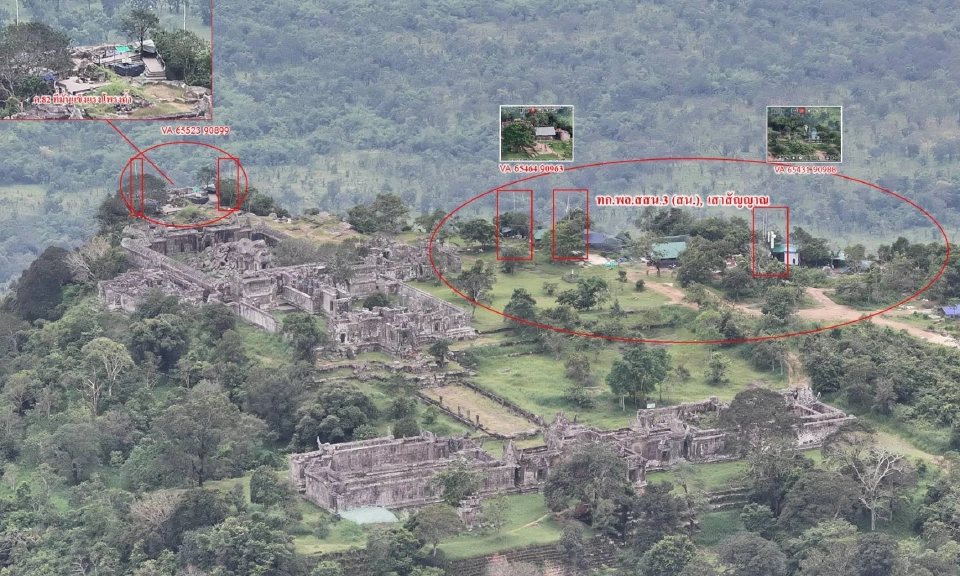 ทบ. แฉหลักฐานกัมพูชาใช้ปราสาทเขาพระวิหาร โบราณสถาน เป็นฐานทหาร