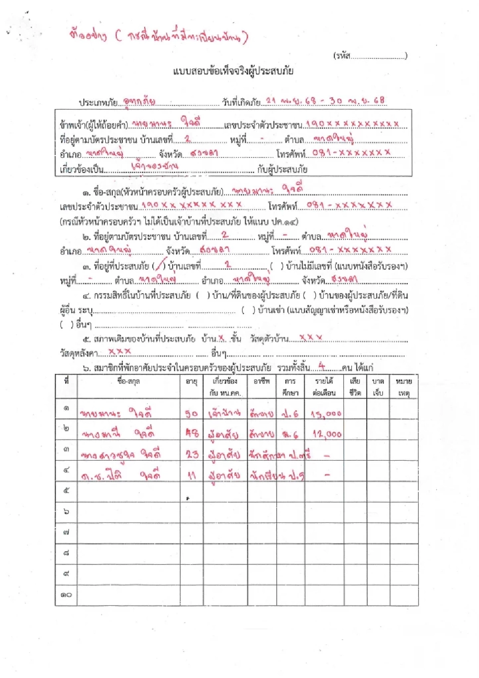 น้ำท่วมหาดใหญ่ เทศบาลฯเปิดให้ยื่นเอกสารขอรับความช่วยเหลือ 22-26 ธ.ค.68