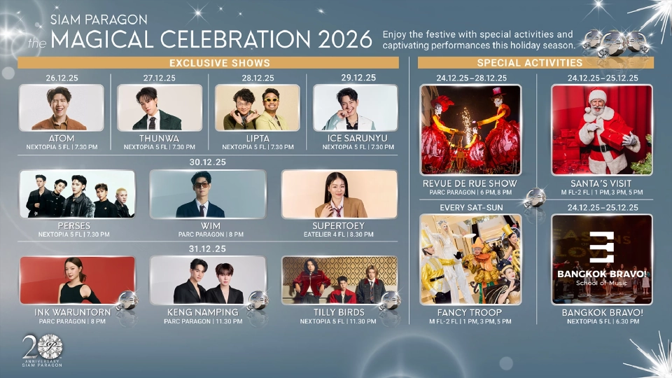 ปักหมุดจุดเช็คอิน ‘เคานต์ดาวน์ 2026’ ไอคอนสยาม–สยามพารากอน สุดอลังการ