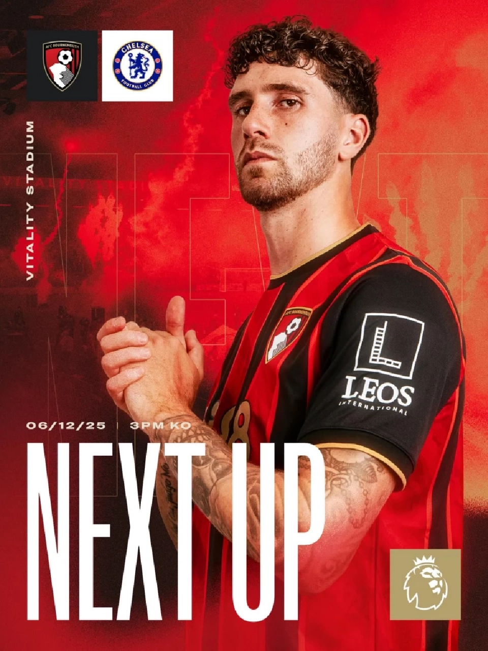 LIVE ดูบอลสด ถ่ายทอดสด บอร์นมัธ พบ เชลซี ดูบอลสดพรีเมียร์ลีก 22.00 น.