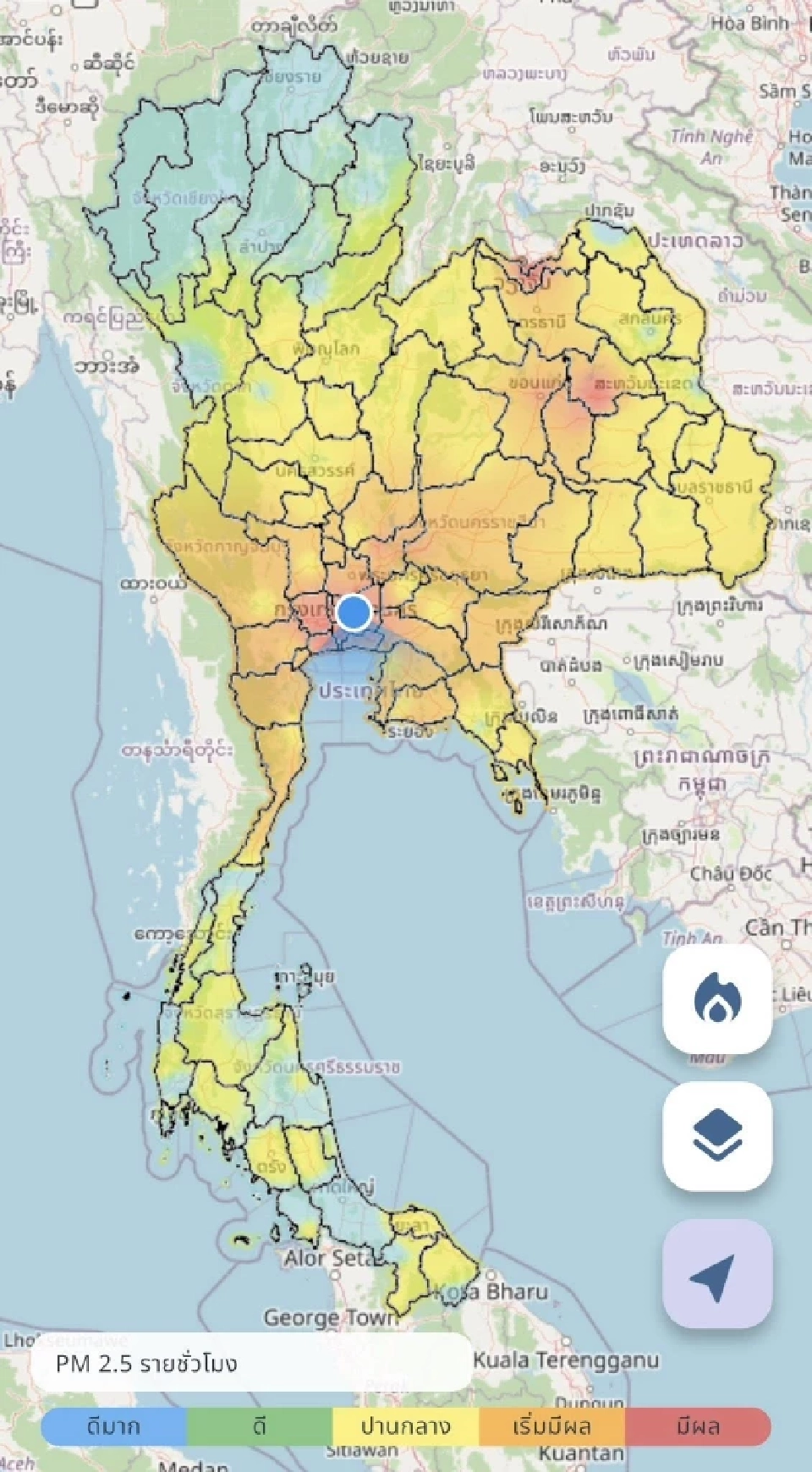 กทม.อ่วม ฝุ่น PM 2.5 พุ่ง 41 เขต GISTDA เฝ้าระวัง 44 จังหวัดทั่วไทย