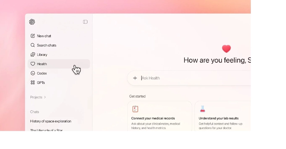 OpenAI เปิด ChatGPT Health รับดีมานด์ผู้ใช้ถามสุขภาพ 230 ล้านคนต่อสัปดาห์