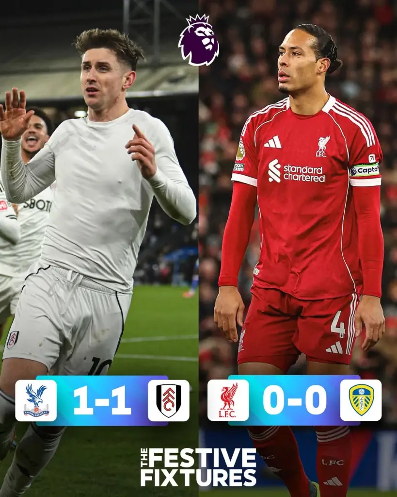 สรุปผลบอลสด ตารางคะแนนพรีเมียร์ลีกอังกฤษล่าสุด 2 ม.ค.69 