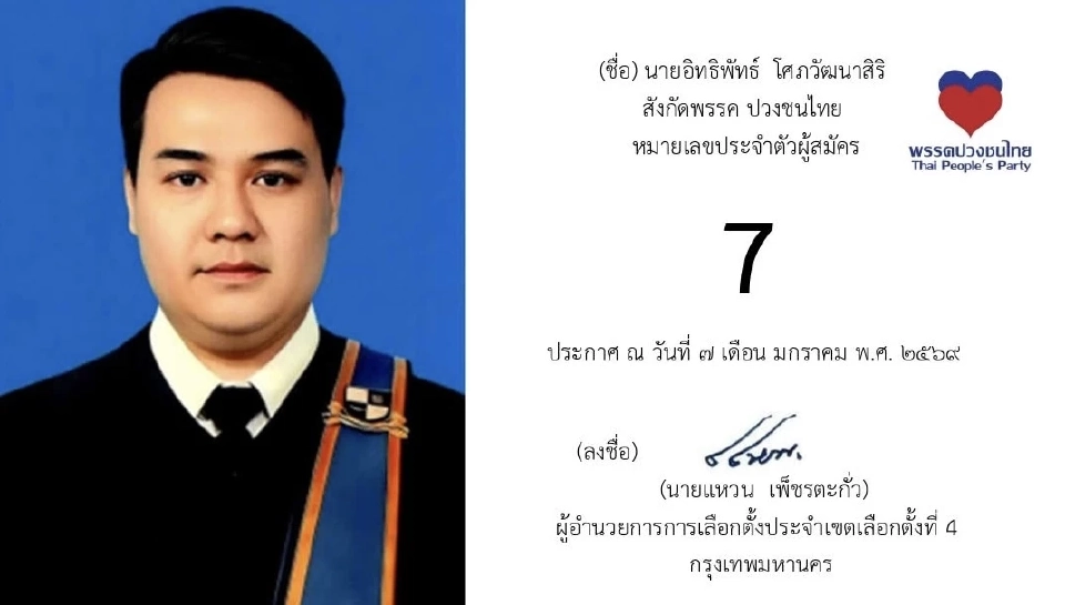 เปิดรายชื่อ 13 ผู้สมัคร สส.กรุงเทพมหานคร เขตที่ 4 ‘เขตคลองเตย-เขตวัฒนา’