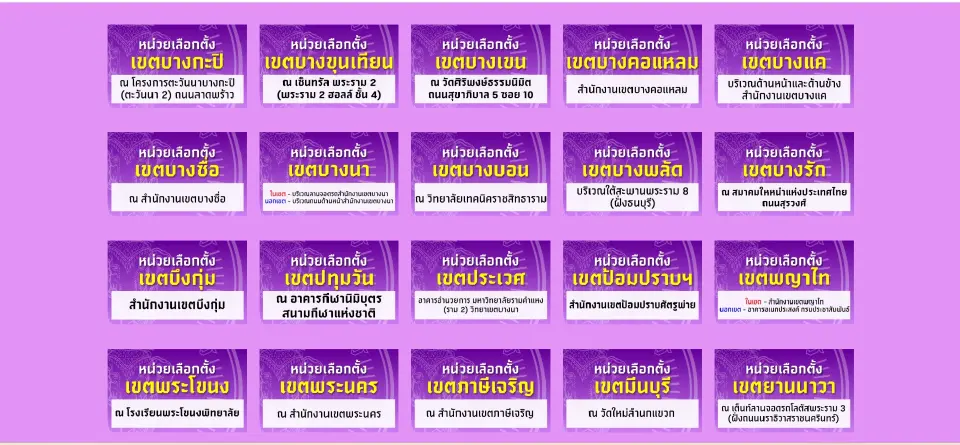 เช็กหน่วยเลือกตั้งล่วงหน้า กทม. 2569 ทั้ง 50 เขต ต้องไปที่ไหน อัปเดตที่นี่