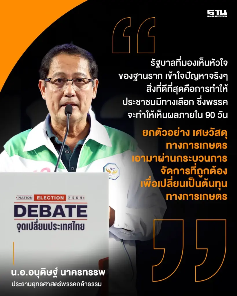 น.อ.อนุดิษฐ์ นาครทรรพ ประธานยุทธศาสตร์พรรคกล้าธรรม