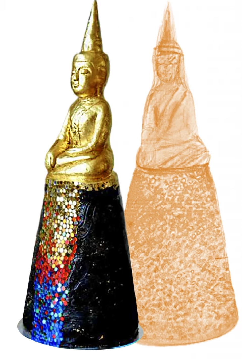 พระเจ้าดอกไม้พันดวง ศิลปะการสร้างพระพุทธรูปจากเกษรดอกไม้ 