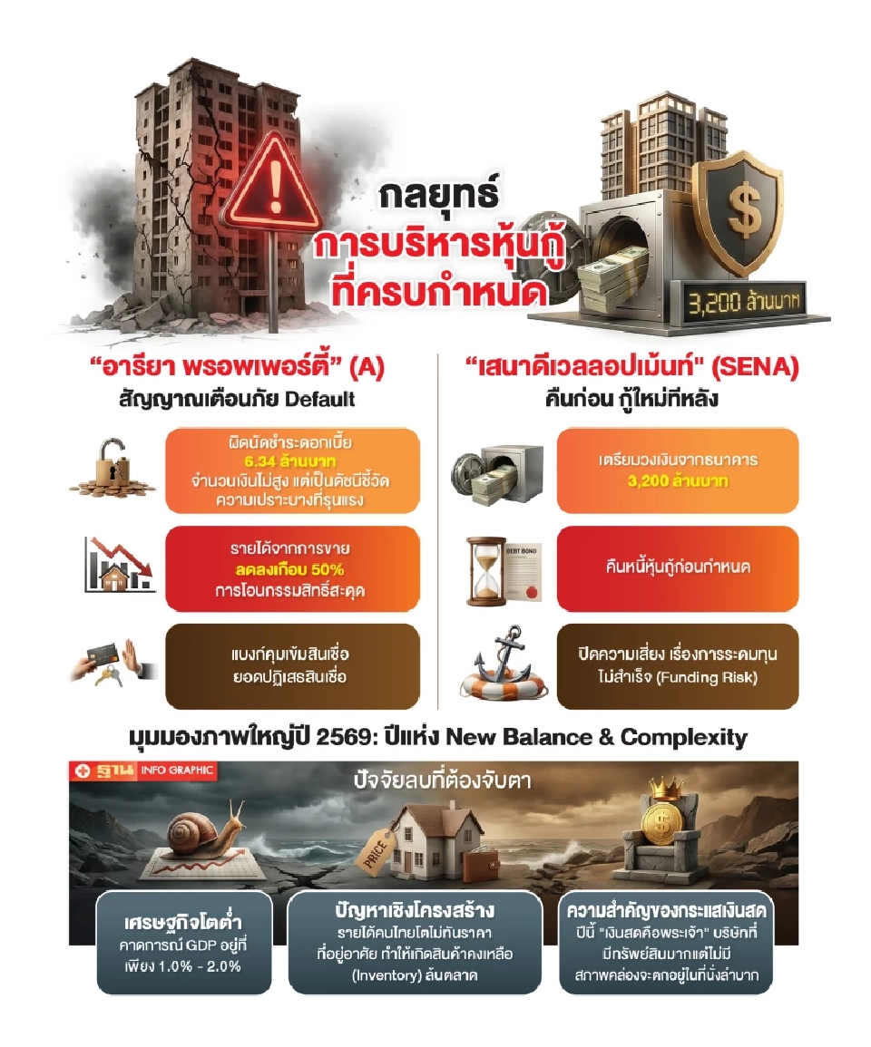 วิกฤตศรัทธาหุ้นกู้อสังหาฯ ปี 69 เมื่อ “อารียา” สะดุด  สู่บทเรียน “สภาพคล่อง” ที่ผู้รอดต้องมี