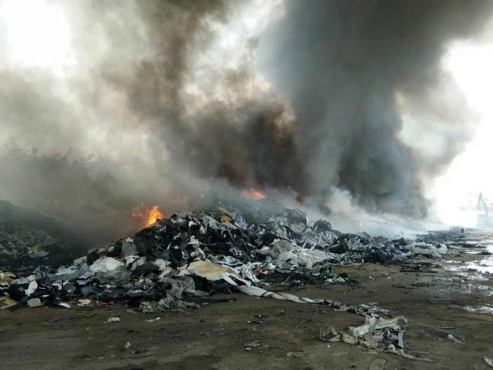 มาตรการระงับเหตุไฟไหม้กองขยะ