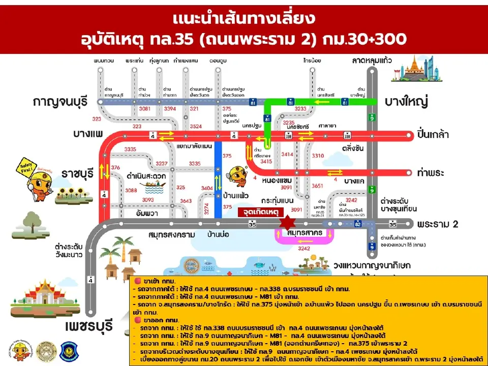 แนะเส้นทางเลี่ยง