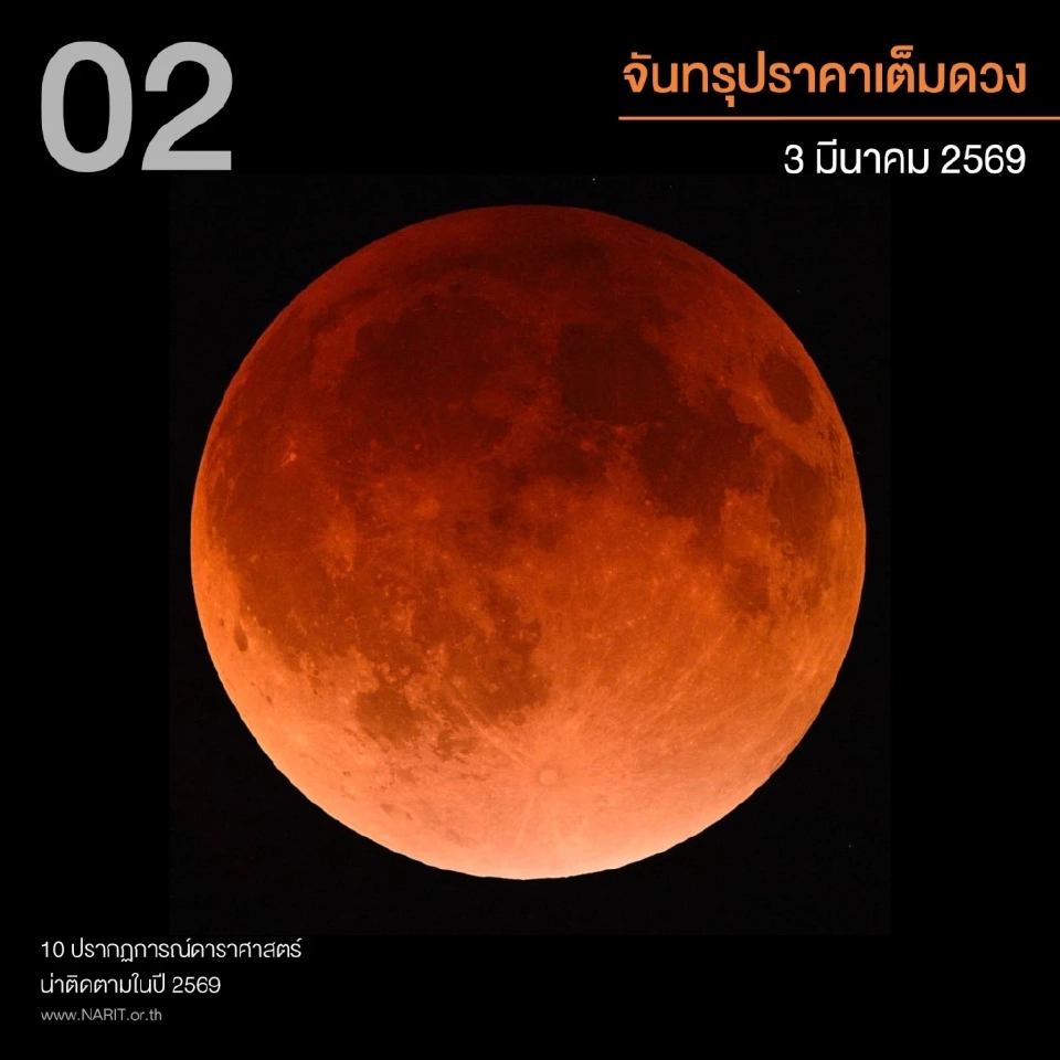 10 ปรากฏการณ์ดาราศาสตร์ ต้องห้ามพลาดปี 2569 มีอะไรบ้าง