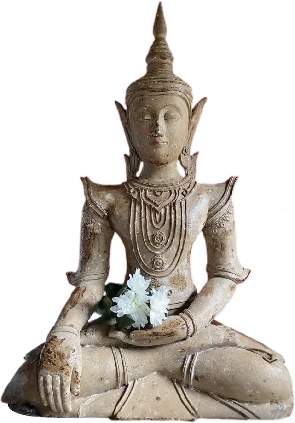 พระเจ้าดอกไม้พันดวง ศิลปะการสร้างพระพุทธรูปจากเกษรดอกไม้ 