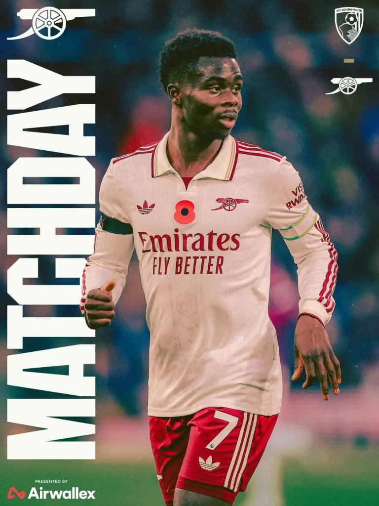 ถ่ายทอดสด บอร์นมัธ พบ อาร์เซนอล ดูบอลสด พรีเมียร์ลีกวันนี้ 00.30 น.