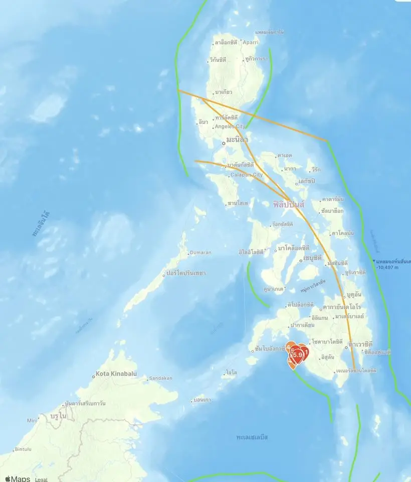 ฟิลิปปินส์ ระทึก! แผ่นดินไหวถล่มตอนใต้รัวกว่า 30 ครั้งใน 24 ชม.