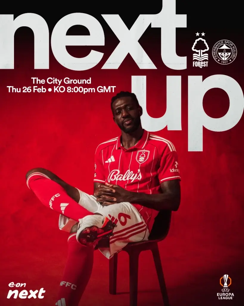 ฟอเรสต์ พบ เฟเนร์บาห์เช่ ถ่ายทอดสด ดูบอลสด ยูโรปา ลีก เวลา 03.00 น.