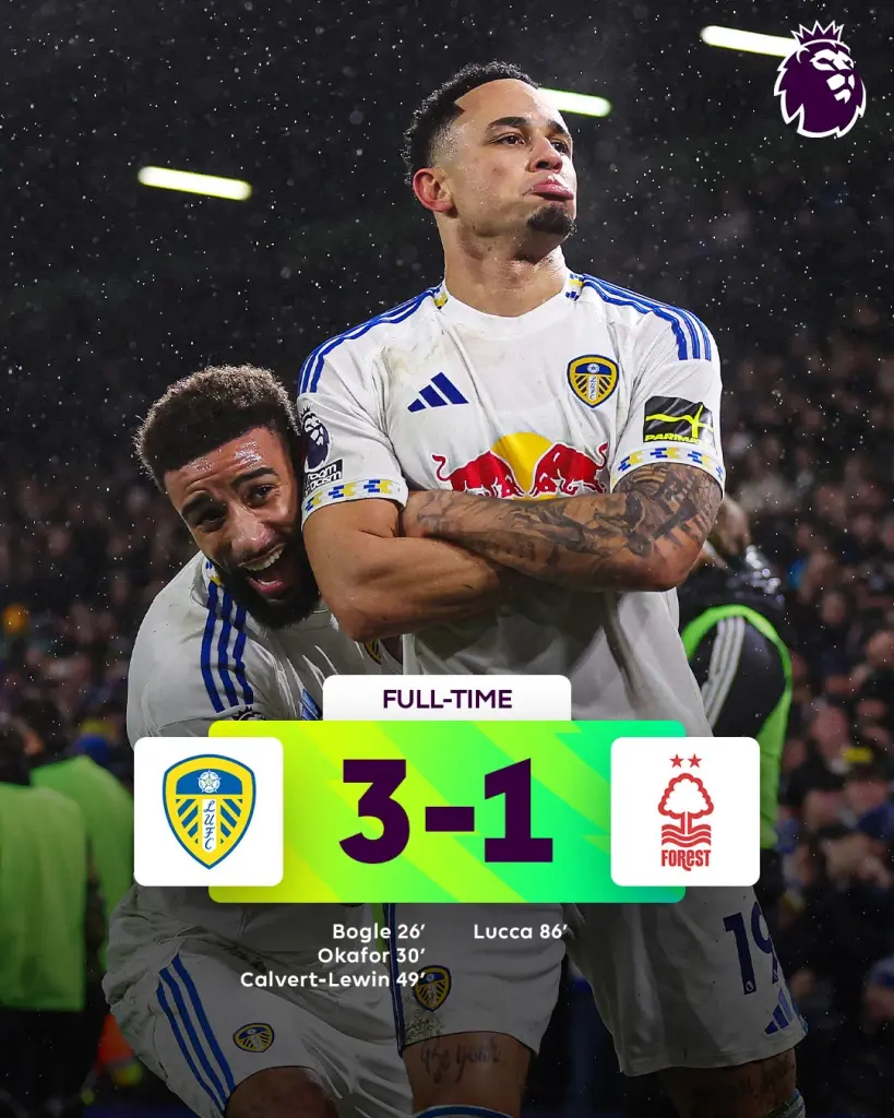 ลีดส์ 3-1 ฟอเรสต์ 