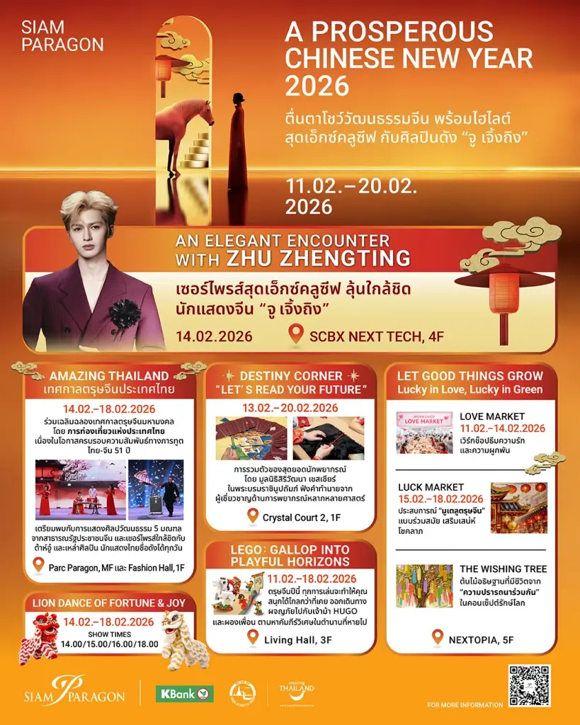 ปักหมุด ‘เทศกาลตรุษจีน’ ทั่วไทย ‘สยามพารากอน-ไอคอนสยาม’ แลนด์มาร์กกรุงเทพฯ