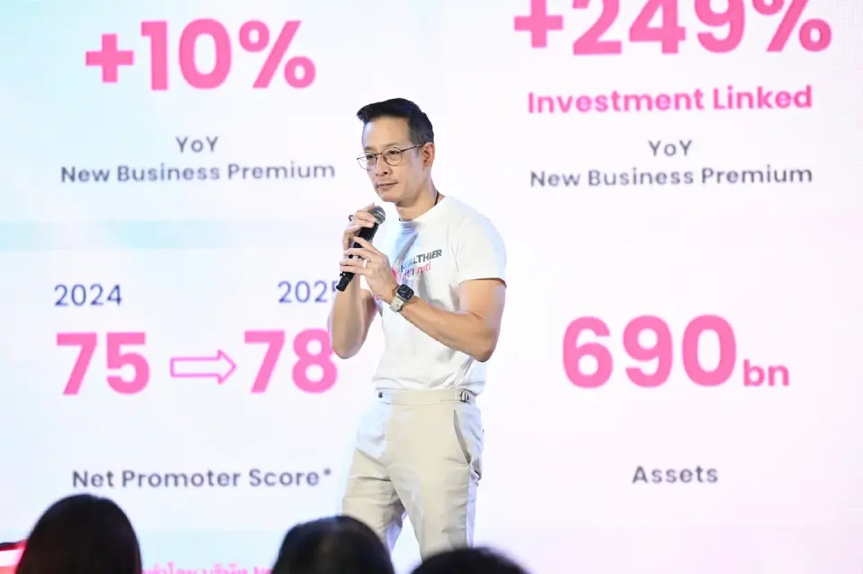 นายสาระ ล่ำซำ ประธานเจ้าหน้าที่บริหาร บริษัท เมืองไทยประกันชีวิต จำกัด (มหาชน) 