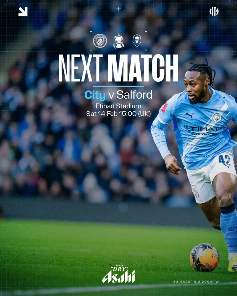 LIVE ถ่ายทอดสด แมนซิตี้ พบ ซัลฟอร์ด ดูบอลสดศึกเอฟเอ คัพวันนี้ 22.00 น.