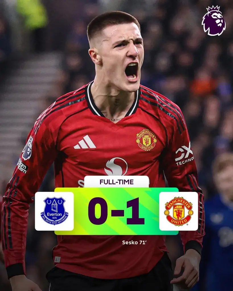 เอฟเวอร์​ตัน​ แพ้ แมนยู 0-1 สรุปผลบอลสด ตารางคะแนนพรีเมียร์ลีกล่าสุด พร้อมทั้งโปรแกรมนัดถัดไป บิ๊กแมตซ์ อาร์เซนอล VS เชลซี