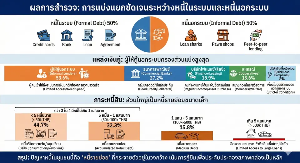 ช็อก! ผลสำรวจ คนกทม. "จมหนี้เพื่อความอยู่รอด" หันพึ่งนอกระบบดอกเบี้ยโหด