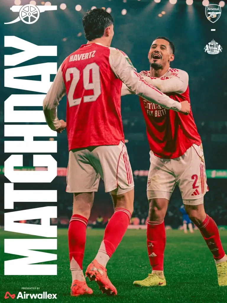 LIVE ดูบอลสด อาร์เซนอล พบ ซันเดอร์แลนด์ ถ่ายทอดสด พรีเมียร์ลีกวันนี้ 22.00 น.