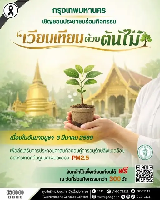 ‘มาฆบูชา 2569’ เวียนเทียนต้นไม้ มีที่วัดไหนบ้าง เช็ครายชื่อวัดทั่วประเทศได้ที่นี่