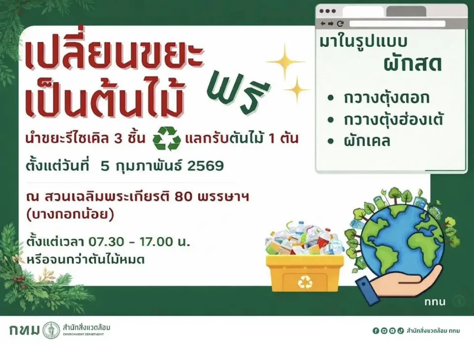 เปลี่ยนขยะเป็นต้นไม้ หรือ ผักสด