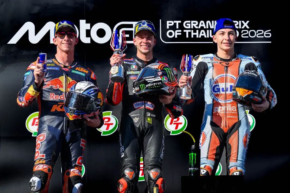 มาร์โก เบซเซ็คคี นัดบิดจาก อพริเลีย เรซซิ่งผงาดคว้าแชมป์สนามแรก MotoGP โมโตจีพี 2026 “พีที กรังด์ปรีซ์ ออฟ ไทยแลนด์”