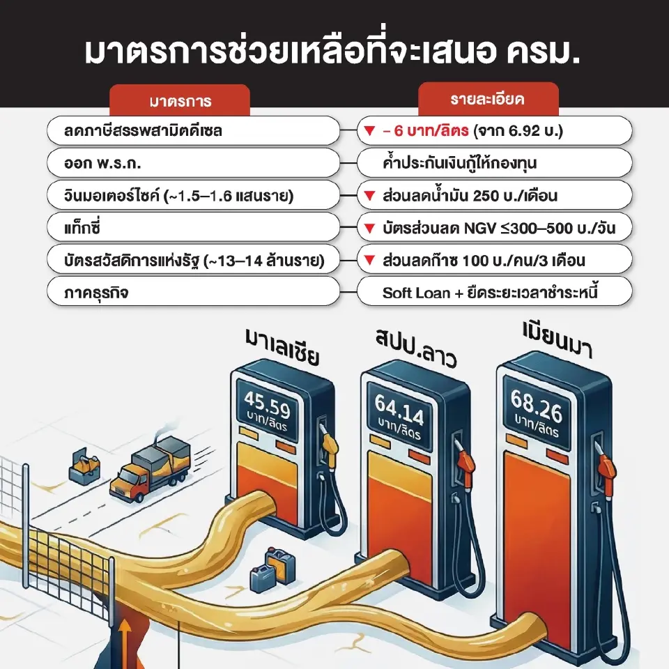 ปล่อยลอยตัวราคาน้ำมัน ‘กองทุน’ แบกไม่ไหว เล็งดึงภาษีสรรพสามิตช่วย 6 บาท