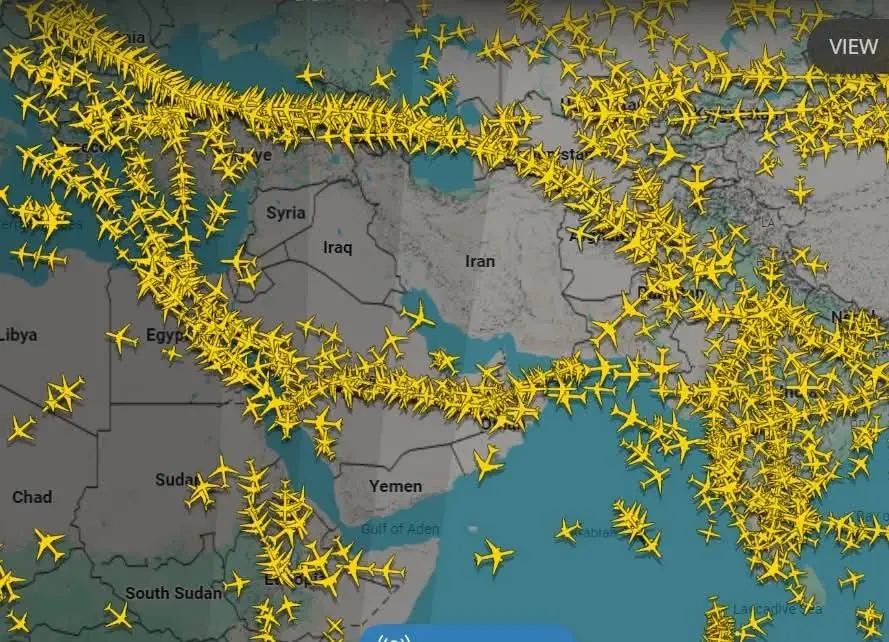 สายการบิน เลี่ยงเส้นทางบินตะวันออกกลาง