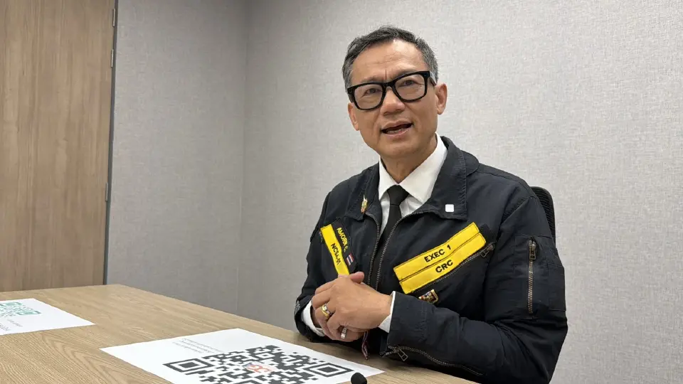  พลอากาศตรี อมร ชมเชย เลขาธิการคณะกรรมการการรักษาความมั่นคงปลอดภัยไซเบอร์แห่งชาติ (สกมช.) ให้สัมภาษณ์พิเศษกับฐานเศรษฐกิจ