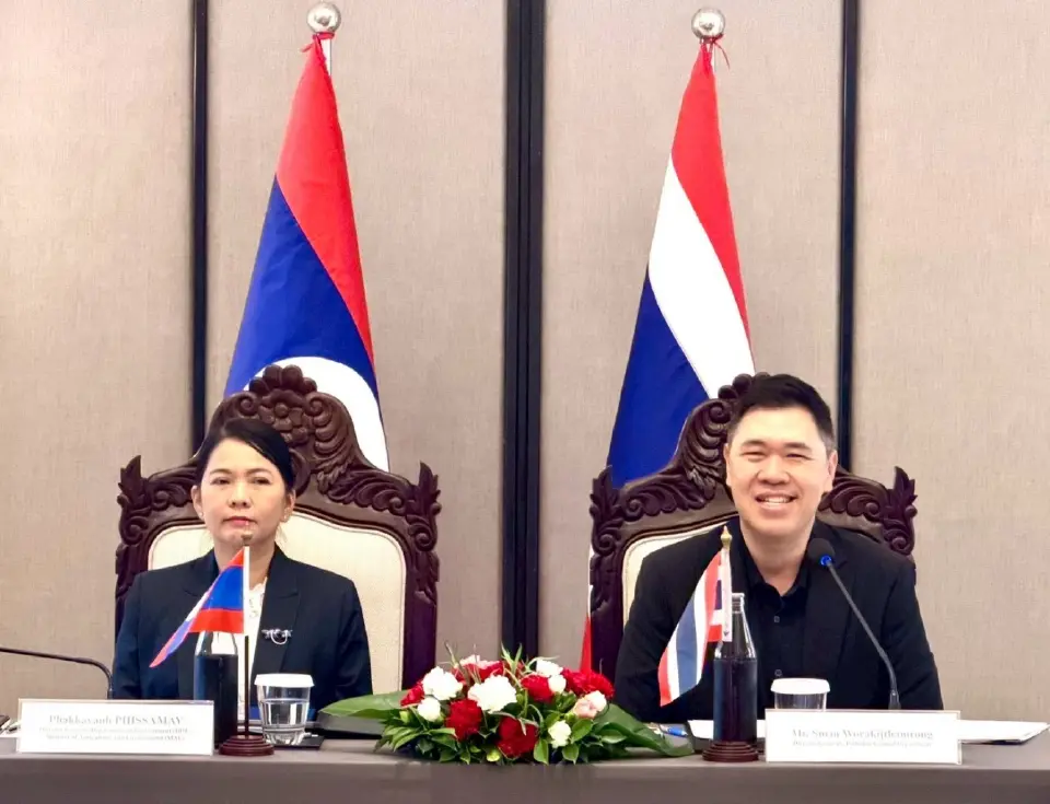 สุรินทร์ วรกิจธำรง อธิบดีกรมควบคุมมลพิษประชุมหารือกับอธิบดีกรมสิ่งแวดล้อม ของ สปป.ลาว 