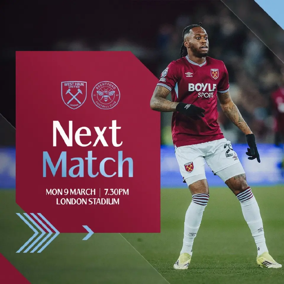 เวสต์แฮม VS เบรนท์ฟอร์ด