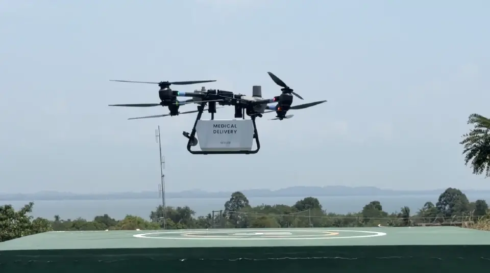 สไกลเลอร์ฯ MOU สสจ.ตราด นำร่องโดรนขนส่งเวชภัณฑ์ข้ามเกาะ