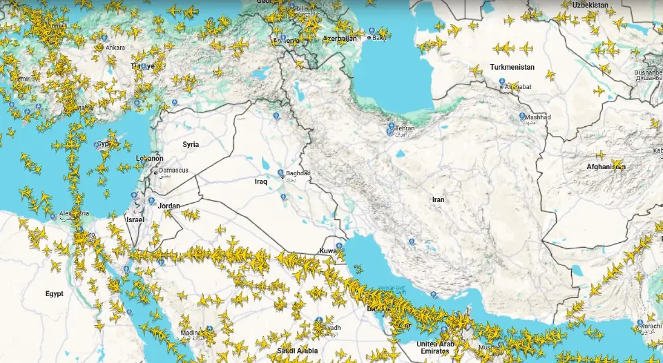 ตะวันออกกลาง ปิดน่านฟ้า