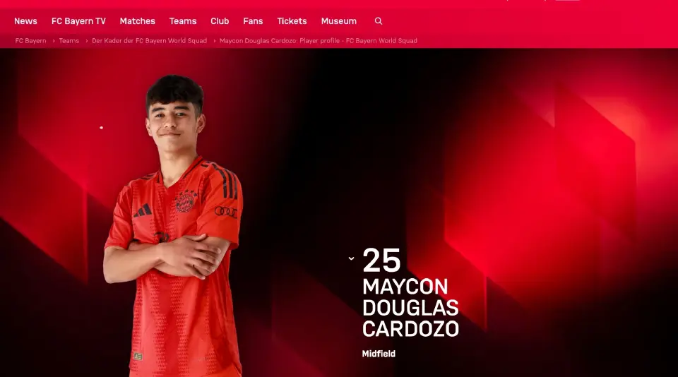 'ไมค่อน คาร์โดโซ่' บราซิเลียนหัวใจราชบุรี สู่ชุดใหญ่เสือใต้ บาเยิร์น มิวนิค