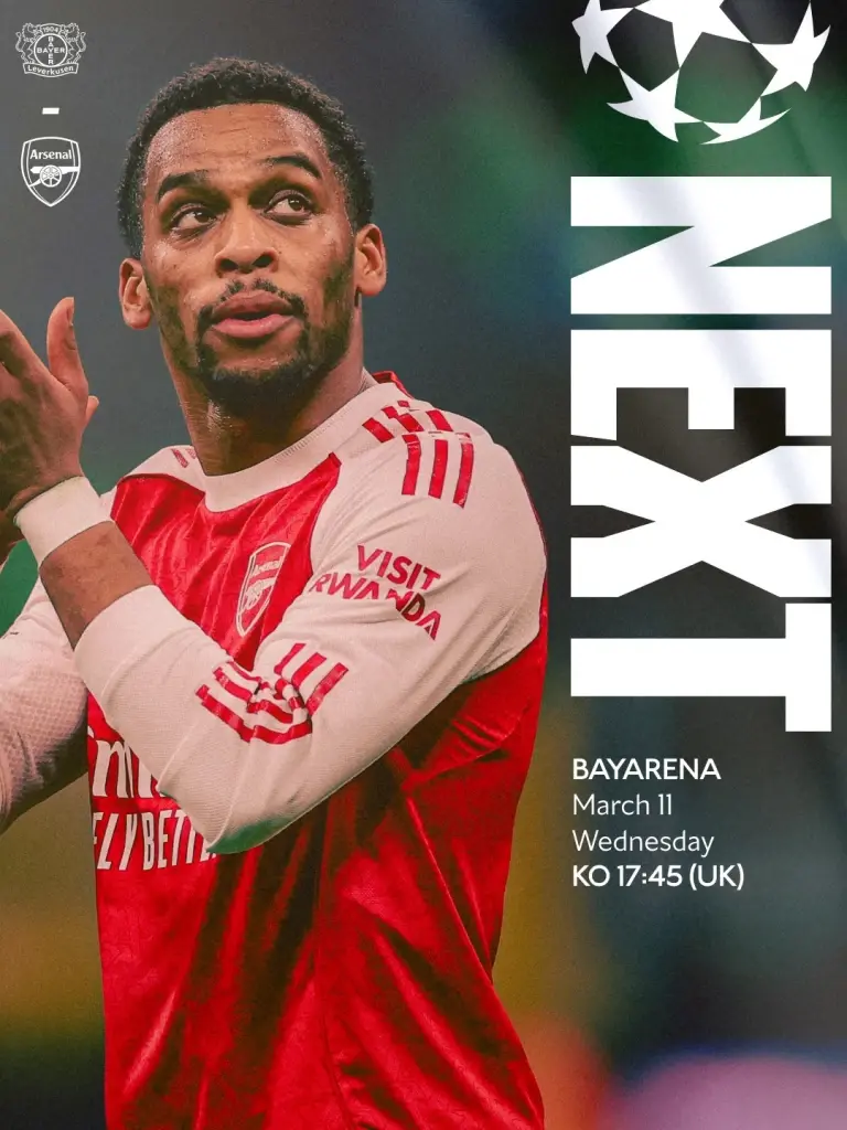 ถ่ายทอดสด ฟุตบอลยูฟ่าแชมเปียนส์ลีก เลเวอร์คูเซ่น พบ อาร์เซน่อล วิเคราะห์ 11 ตัวจริง ช่องดูบอลสดศึก UCLเวลา 00.45 น.