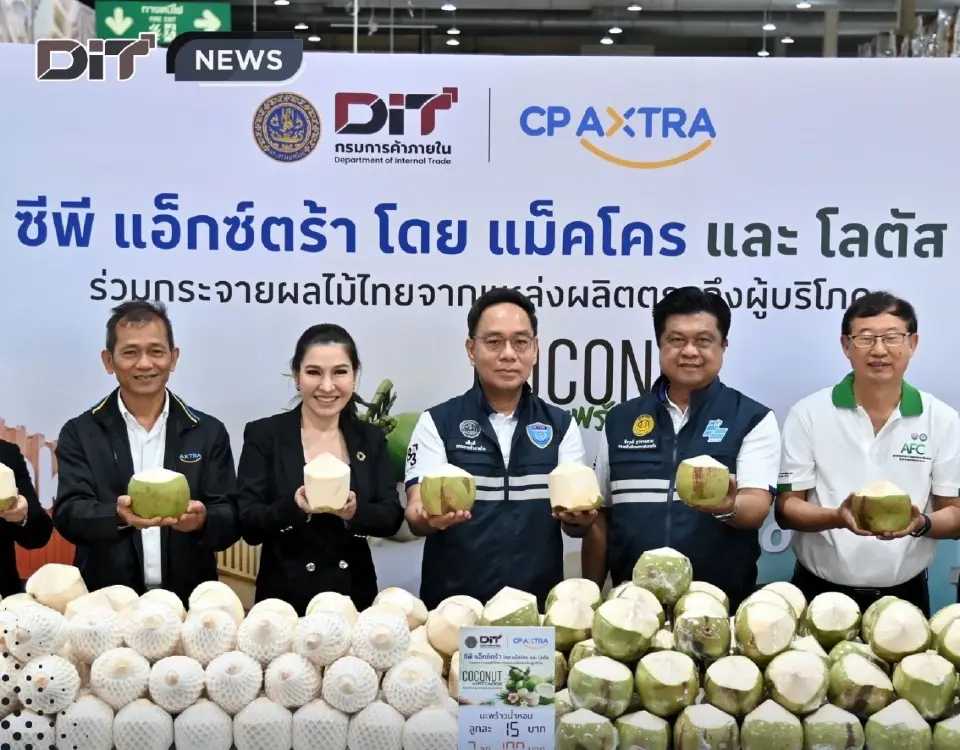 DIT ดึงแม็คโคร–โลตัส รับซื้อมะพร้าว 6 ล้านลูก แก้เกมผลผลิตล้นตลาด พยุงราคาหน้าสวน