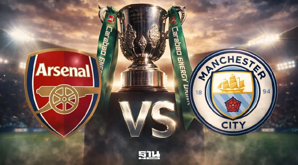ถ่ายทอดสด นัดชิงชนะเลิศ คาราบาว คัพ "อาร์เซน่อล VS แมนฯซิตี้" วิเคราะห์บอล รายชื่อ 11 ตัวจริง สถิติการพบกัน ลิงค์ดูบอลสด Carabao Cup 